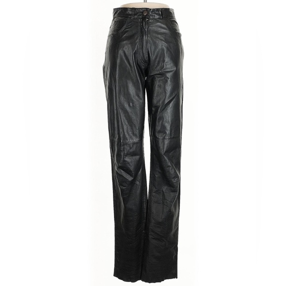 Pia Rucci Pants - Vintage Black Leather Pants